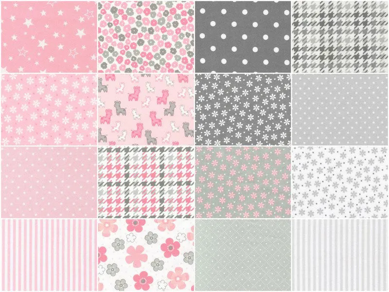Cozy Cotton Flannels - Pink Petals Colorstory Ten Squares