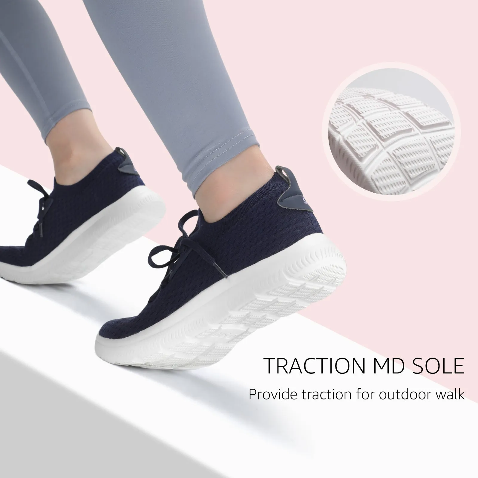 STQ Tennis Shoes Womens Slip on Walking Sneakers for Gym Workout